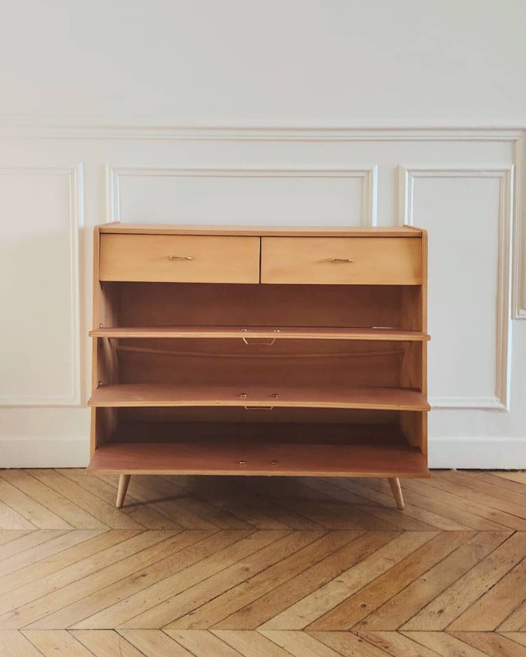 Renovated vintage shoe cabinet, 1960s