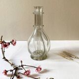 Old liqueur carafe, 4 compartments, glass