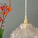 Vintage frosted glass pendant light (DF1)