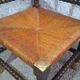 Fireplace corner chair in Louis XIII style, turned wood with braided rush, 19th century.