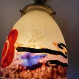 Antique bronze and glass paste wall light