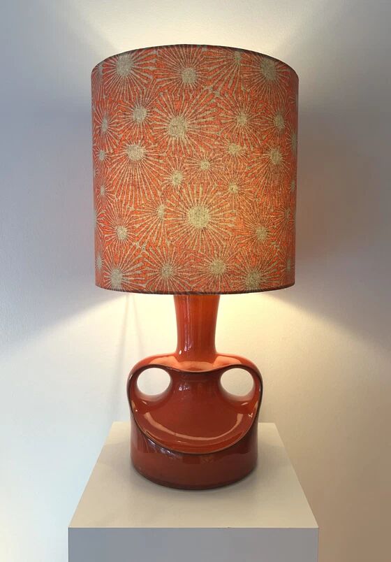 Rare design lamp pan ceramic - west german pottery