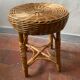 Wicker stool 60s