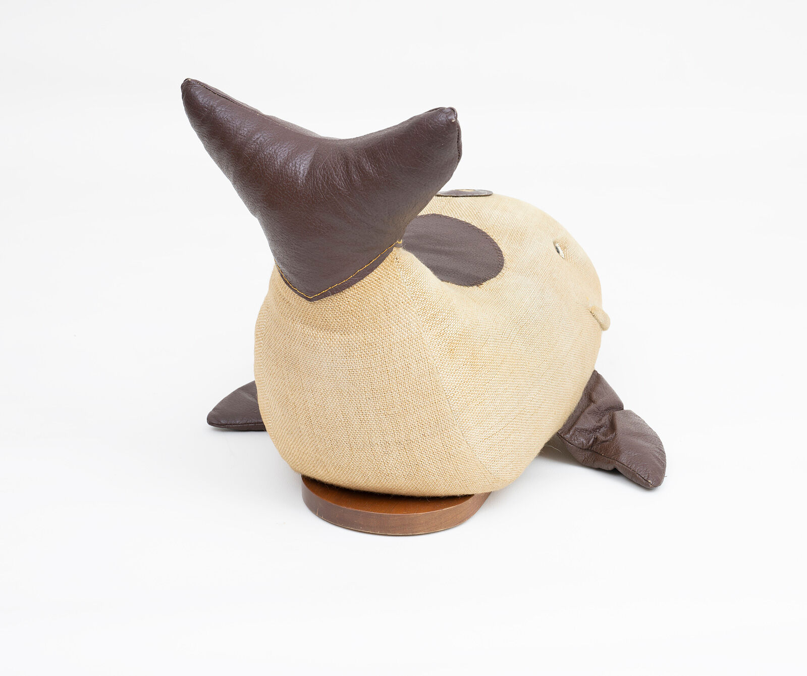 Vintage whale therapeutic toy by Renate Müller for H. Josef Leven, Sonneberg, 1960s
