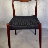 Dining Chair – Teak & Black Danish Cord,  1960
