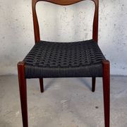 Dining chair – Teak and black Danish cord, 1960