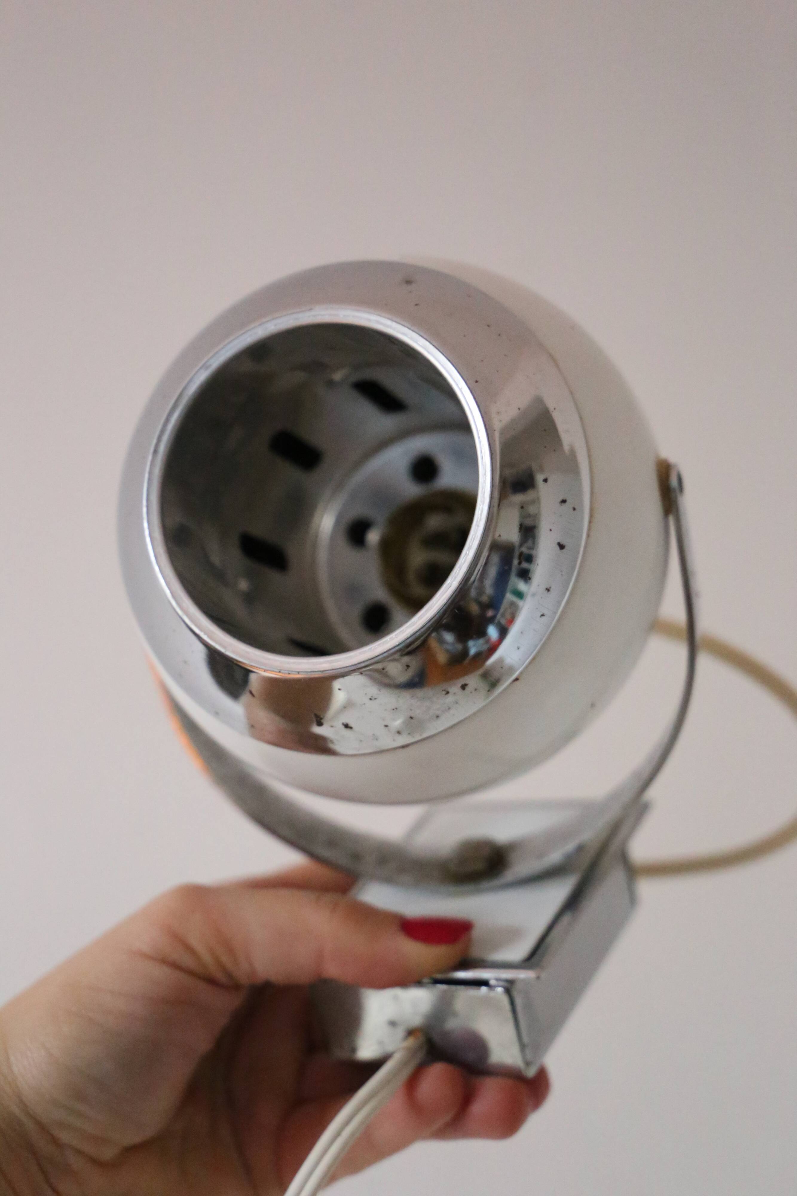 Eyes ball wall lamp, white, vintage 70s