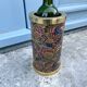 Wine Bottle Cooler Retro 1960s Paisley French Ice Bucket Gold Trim