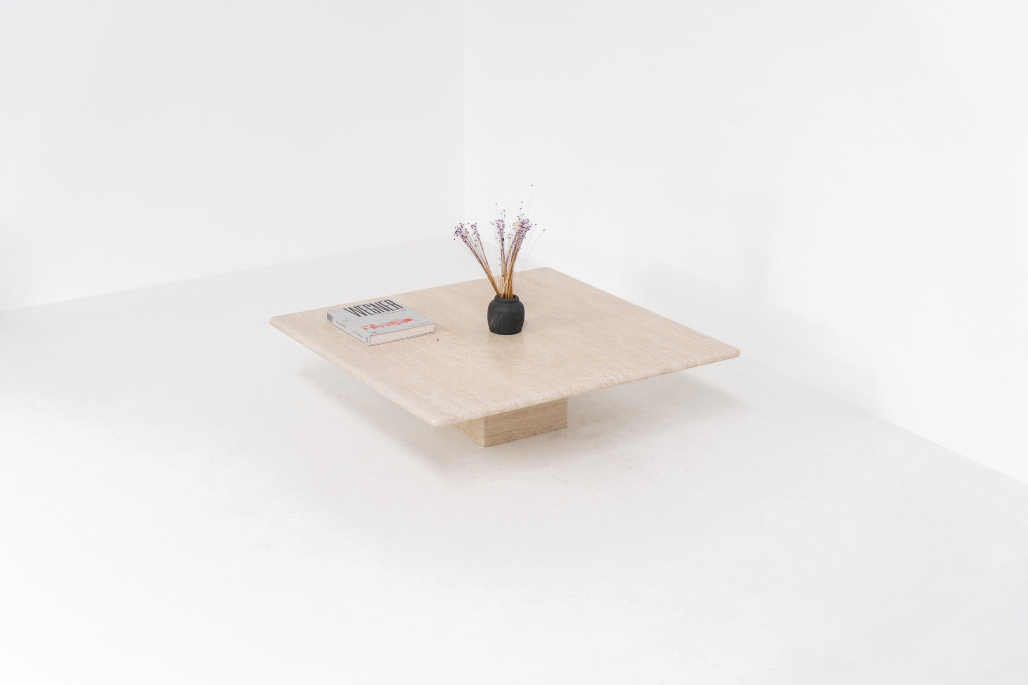 XL travertine coffee table
