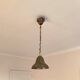 Suspension  abat-jour en laiton - lustre cloche métal bronzé