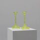 Pair Uranium or annagreen glass candlesticks by Vallerysthal & Portieux