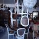 Lot Louis XV medallion chairs canned