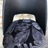 Velvet and skai chair
