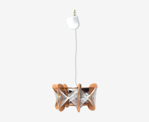 Suspension vintage bois et fils n2