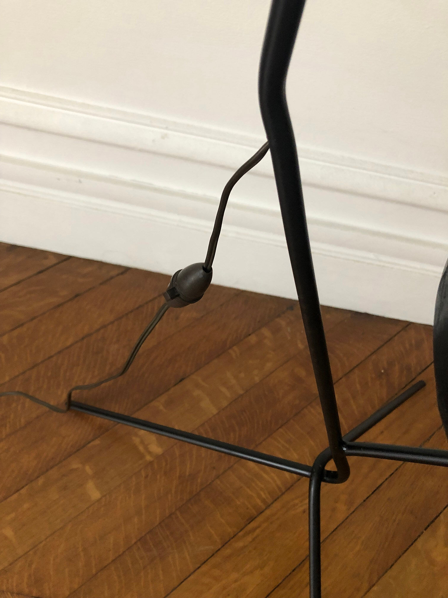 Tripod floor lamp with side table 1960