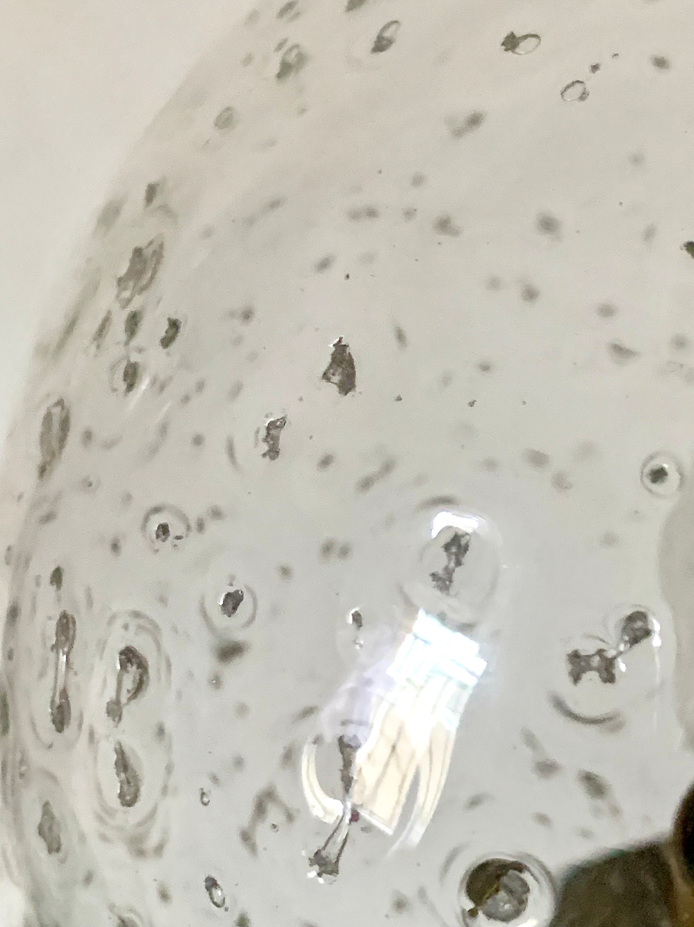 Pair of brass and glass wall sconces