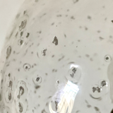 Pair of brass and glass wall sconces