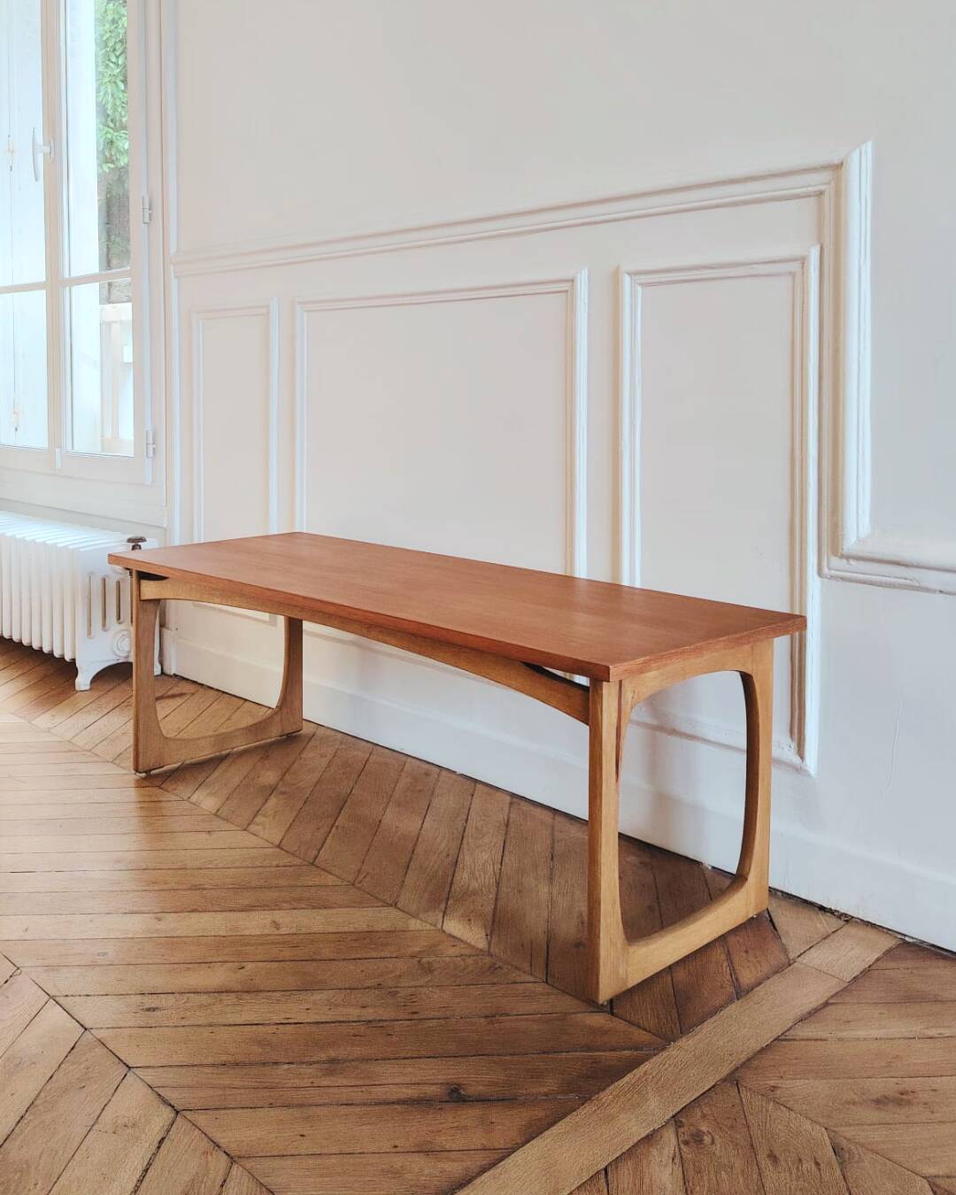 Renovated vintage coffee table, Scandinavian style, 1950s-60s.