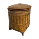 Basket with lided bamboo from Asia