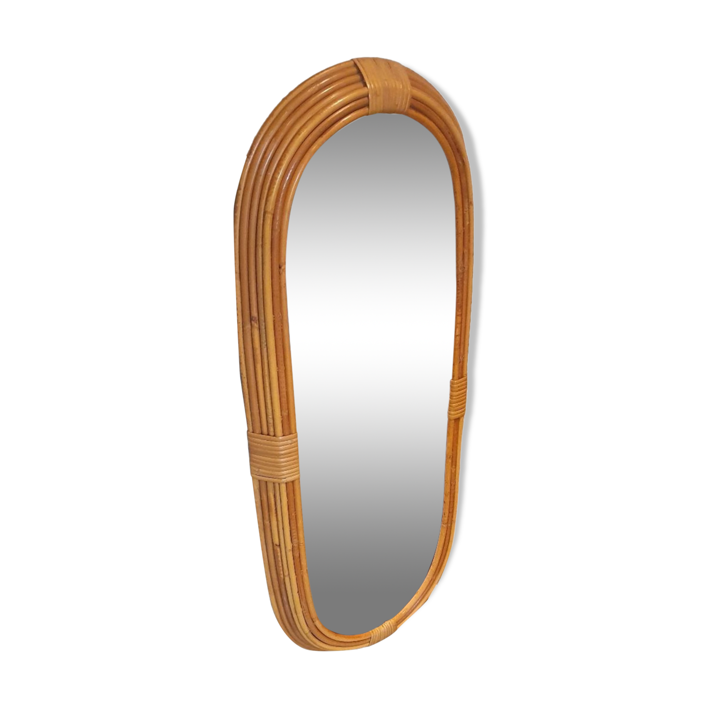 Vintage rattan mirror