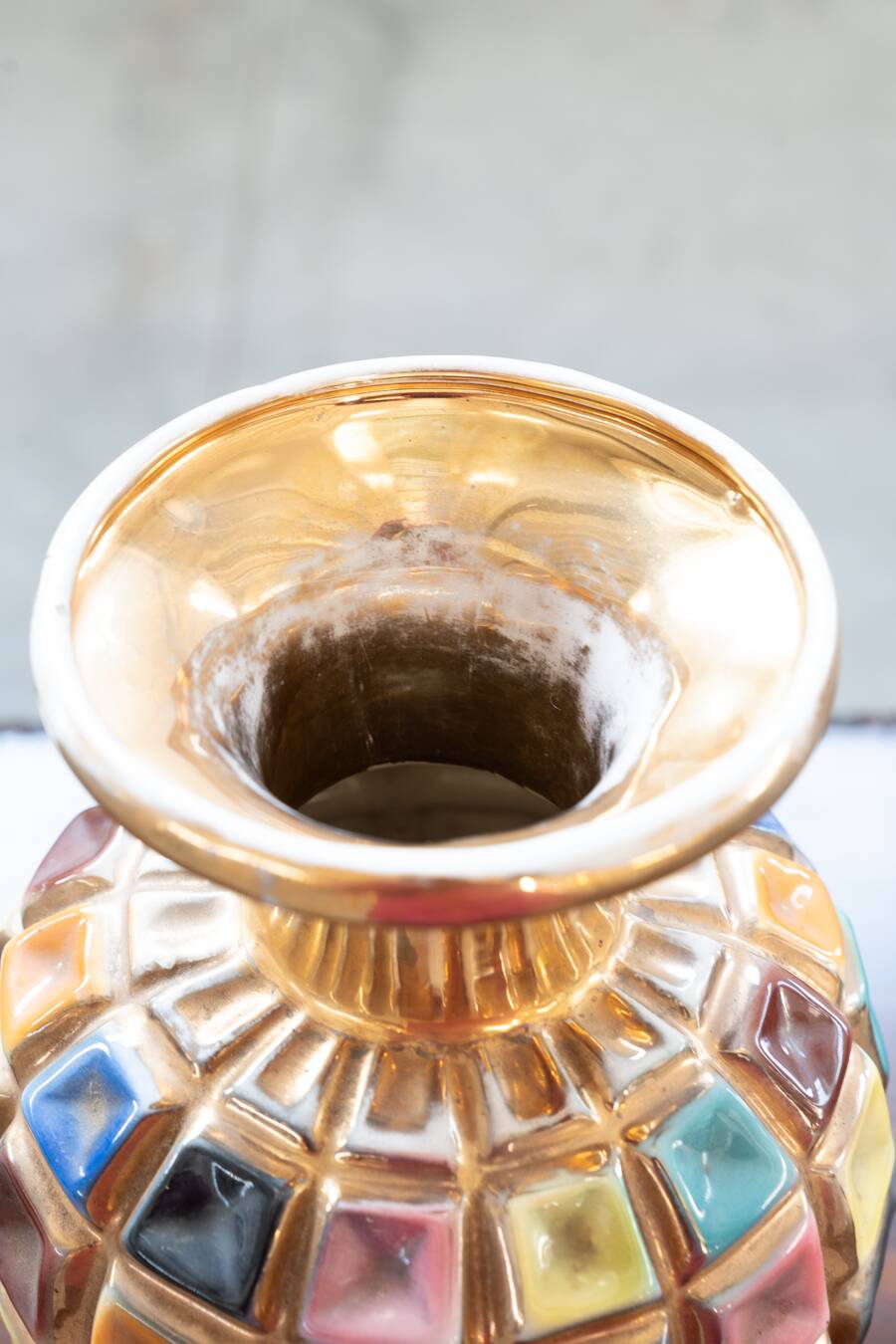 Colorful ceramic vase, 1960