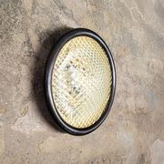 Prismatic glass ceiling lamp by Stilnovo, Italy, 1970s.
