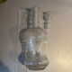 Antique glass bottle with stopper – vintage glassware