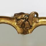 Max Welz Vienna Art Nouveau Hand-Carved Gilded Wood Wall Mirror, Austria, 1930s