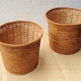 Pair of rattan planters 80