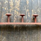 Original patina wooden farmhouse coat hook 86cm