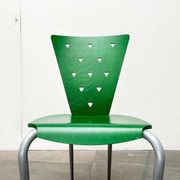 Chaise postmoderne italienne verte, années 1980