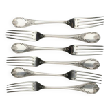 Set of 6 Christofle Marly table forks in near-new condition, 20.5 cm.