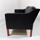 Black leather sofa by Børge Mogensen for Fredericia, Denmark
