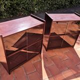 Glass bookcase by D. Rozaffy – 1960