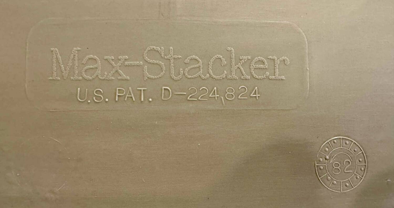 Set of 12 Max Stacker stackable chairs, 1970