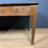 Old decorated wooden kitchen table