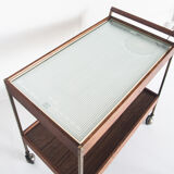 Vintage dessert in teak, brass and glass, 1960