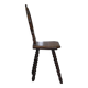 Chaise de vestibule Black Forrest en bois sculpté 19ème siècle