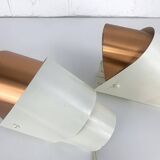 Pair of V-317 wall lights Hans-Agne Jakobsson AB Markaryd, Sweden, copper, 1960s