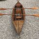 Old flat-bottomed mahogany canoe "Lake Enghien" 1930s/40s