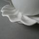 Shell lamp in white ceramic and opaline, 80s