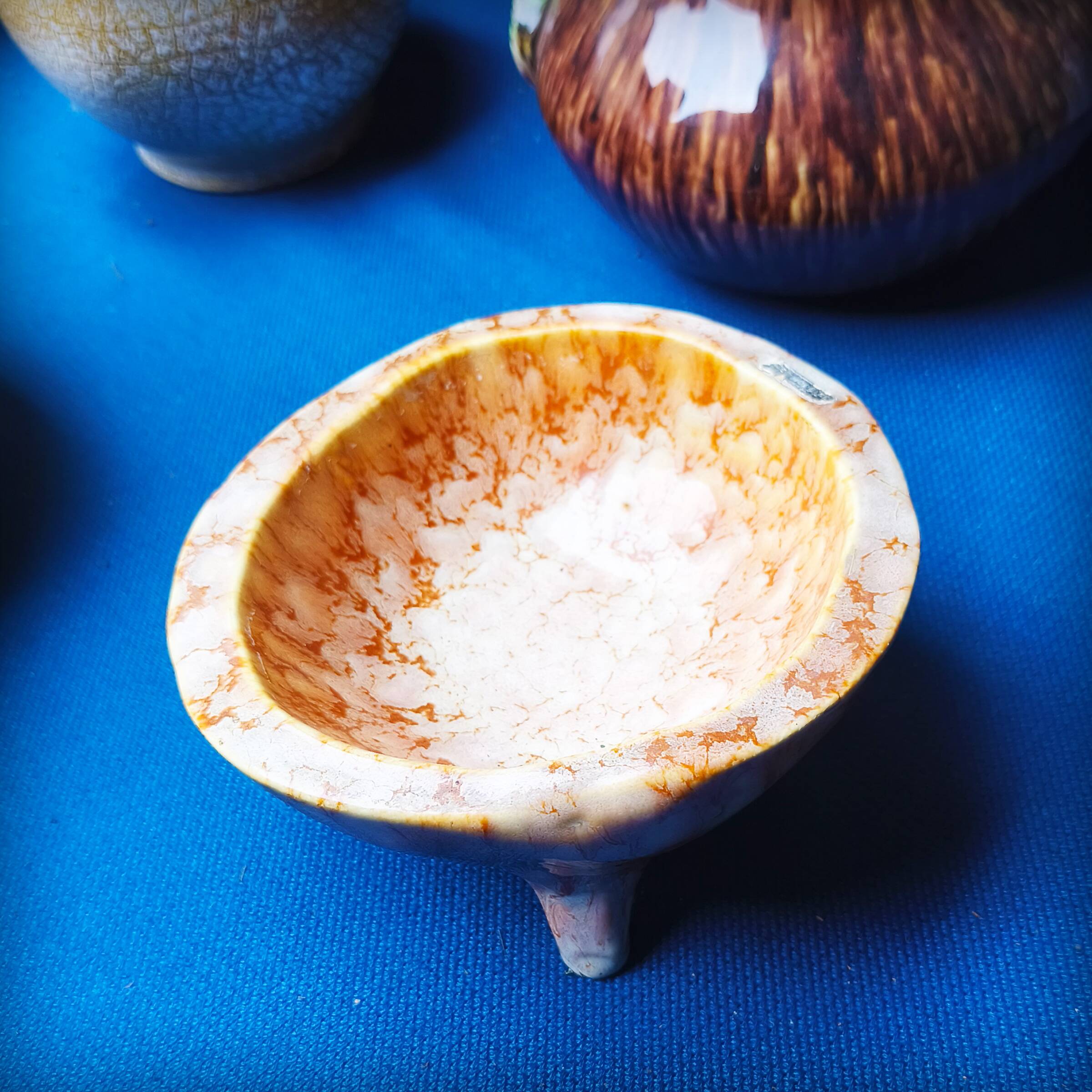 Tripod cup by the potters of Accolay, France, 1950s
