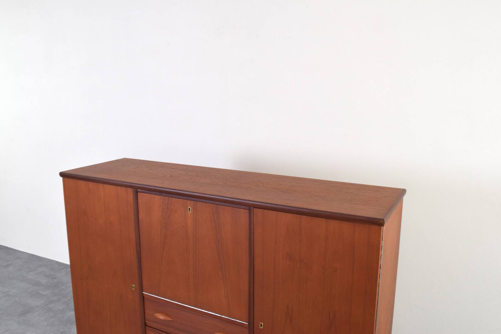 Mid-Century Danish Teak Highboard, 1960s.