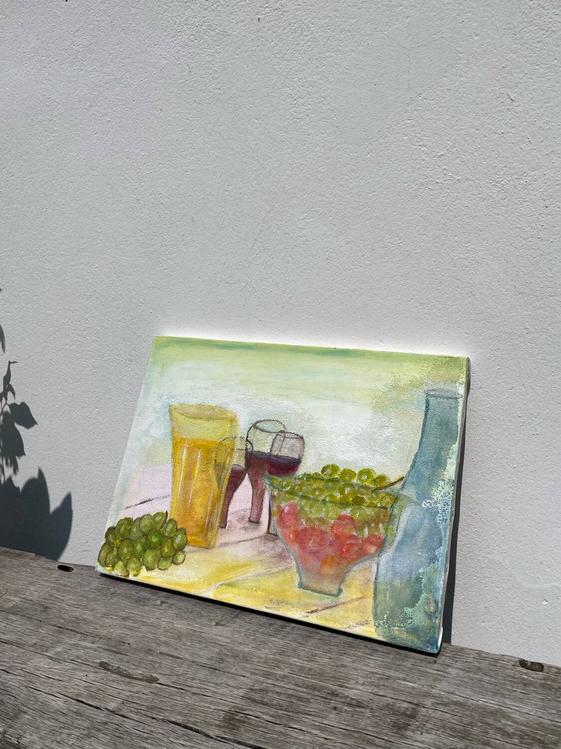 Still life painting on canvas