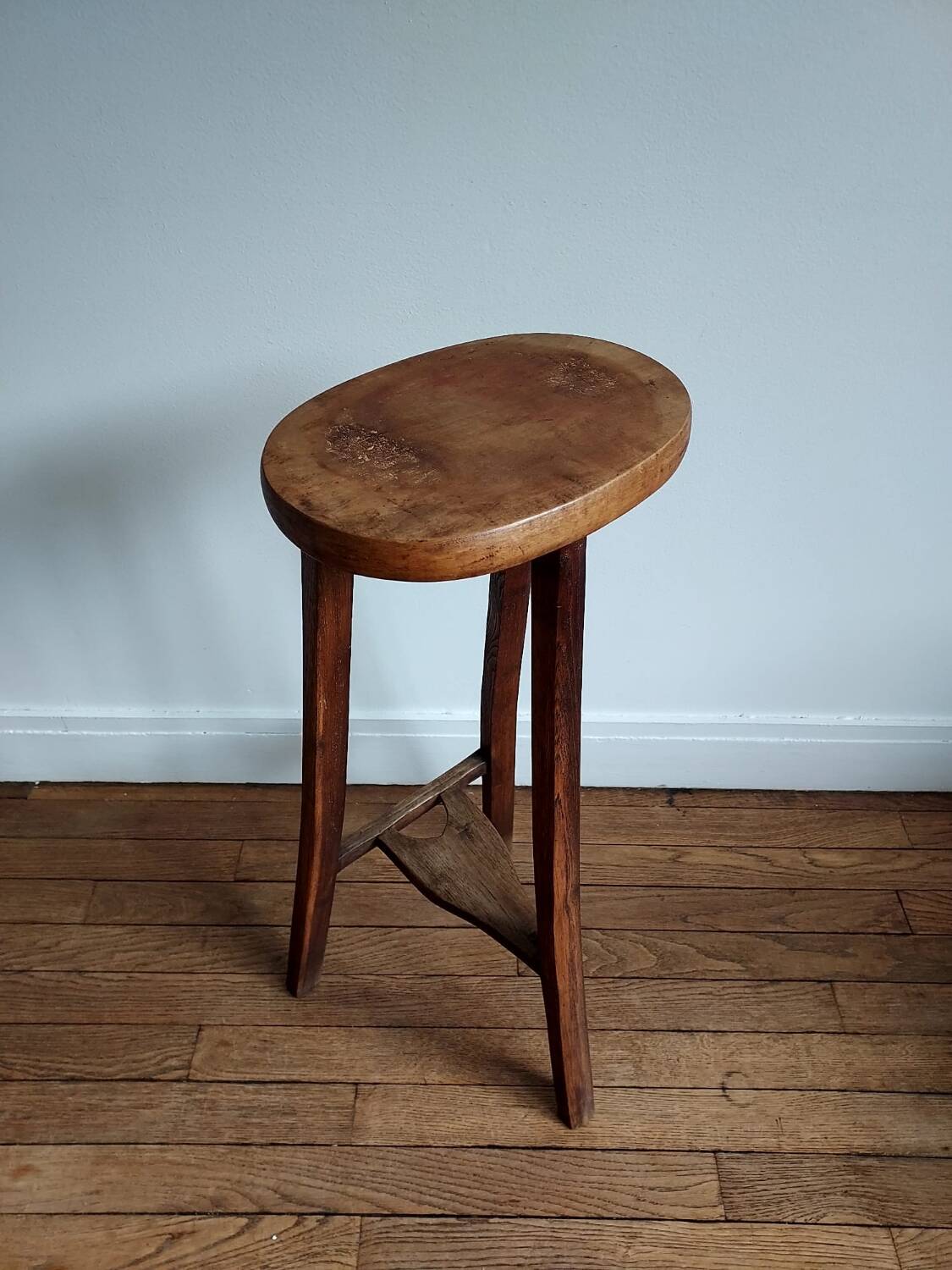 Rustic wooden stool
