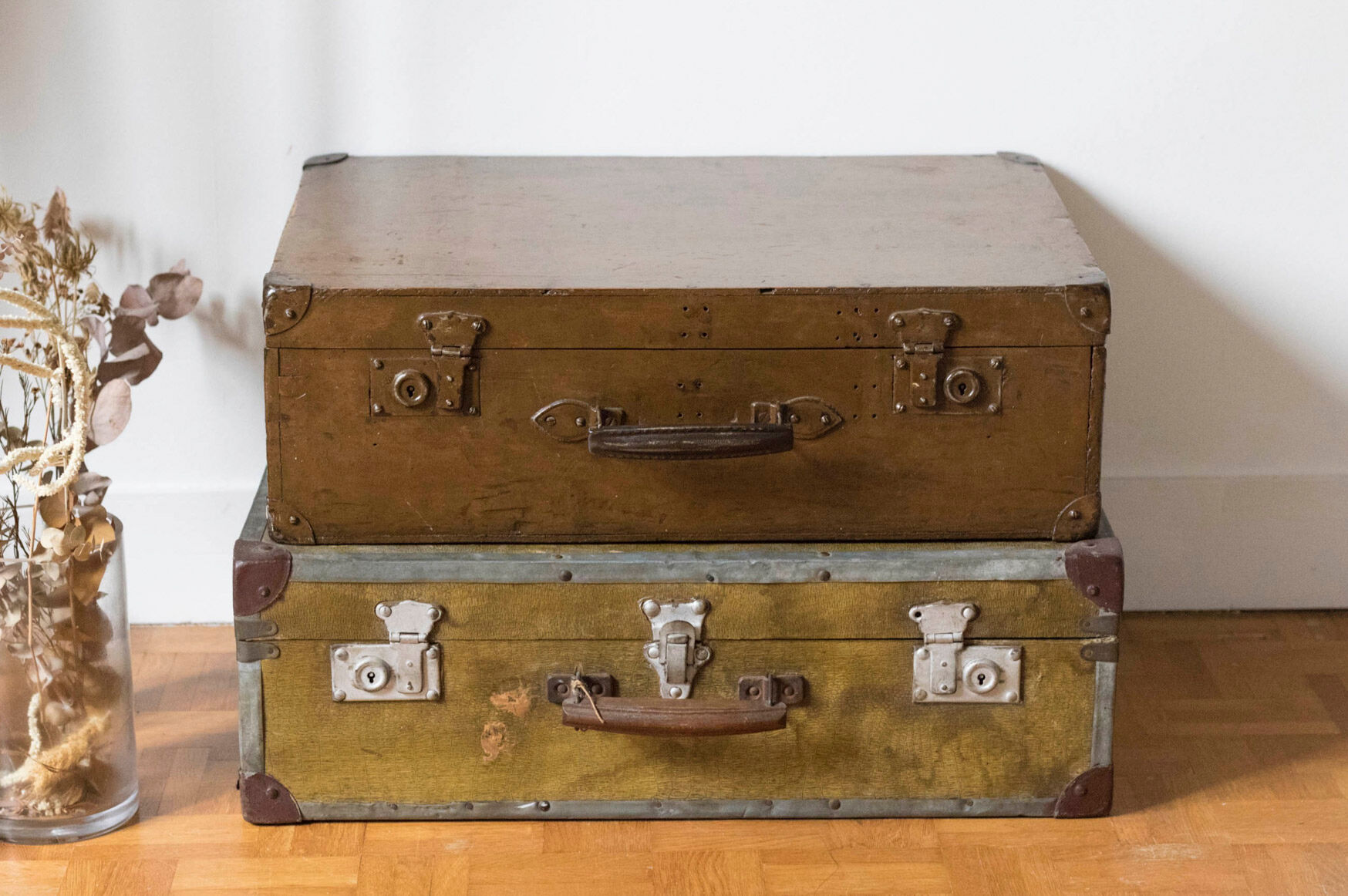 Old suitcase -vintage travel trunk
