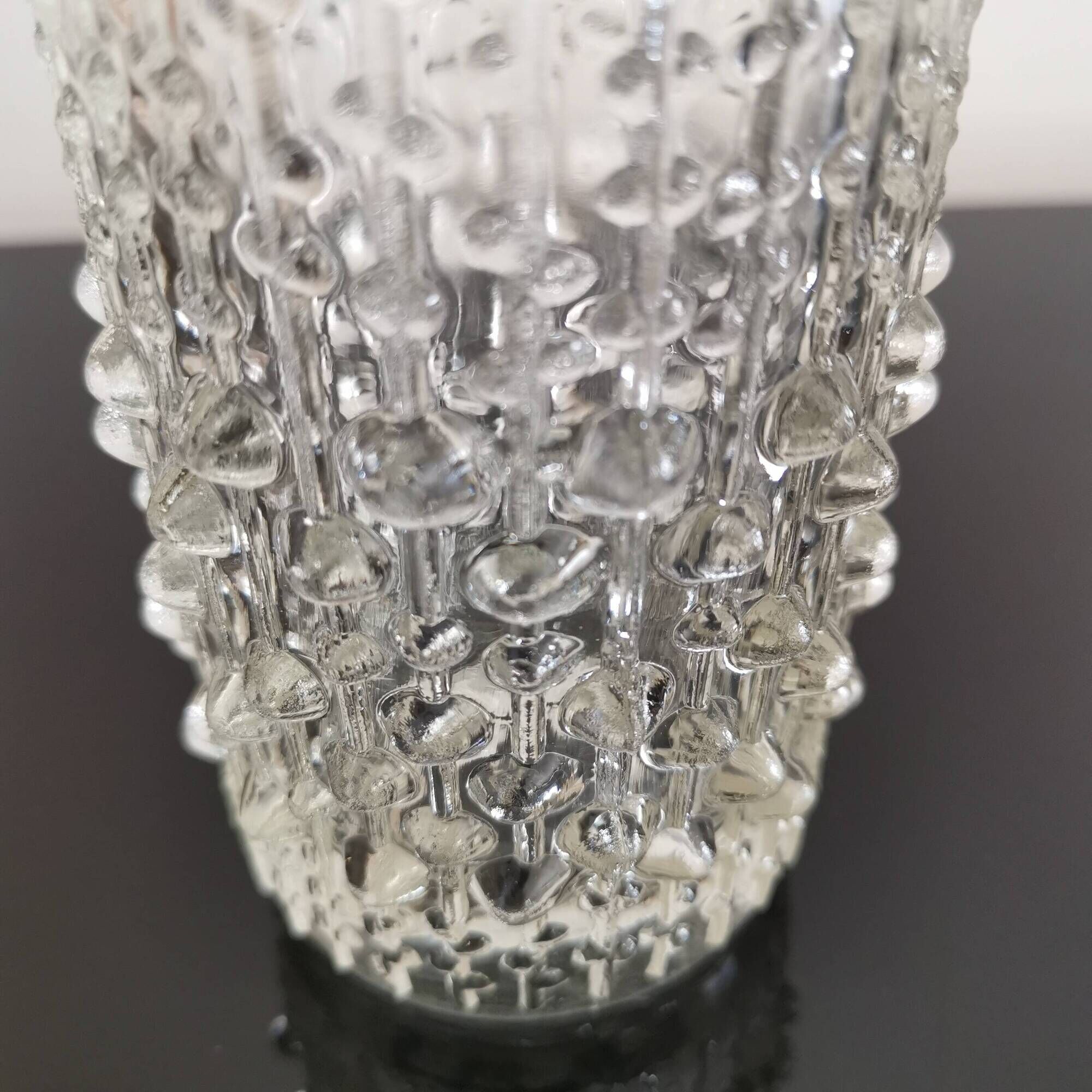 Art Deco vase in Czech glass Heřmanova Hut "Sklo union" 70'S