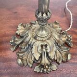Old gilded bronze lamp stand