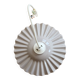 Vintage lilac taupe pleated ceramic pendant light