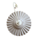 Vintage lilac taupe pleated ceramic pendant light